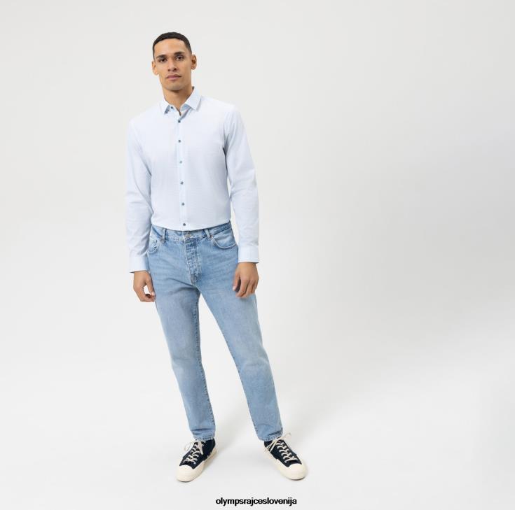 OLYMP oblačila 2DD6J191 št. six 24/7 super slim, poslovna srajca, moderna kent, modra - Image 2