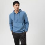 OLYMP oblačila 2DD6J1920 sweat moderen kroj, pulover, dimljeno modra