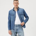 OLYMP oblačila 2DD6J1953 majica za prosti čas, majica za prosti čas, kent, indigo
