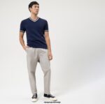 OLYMP oblačila 2DD6J2055 level five pletenine body fit, t-shirt, marine - Image 2