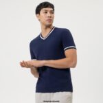 OLYMP oblačila 2DD6J2055 level five pletenine body fit, t-shirt, marine