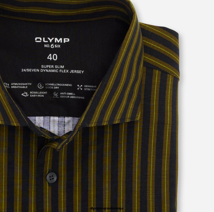 OLYMP oblačila 2DD6J206 št. six 24/7 super slim, poslovna srajca, kent, olivna - Image 2