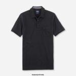 OLYMP oblačila 2DD6J2074 casual modern fit, polo, črna