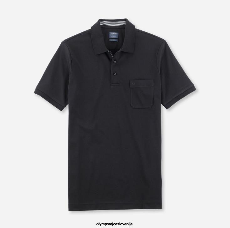 olymp_oblacila_2dd6j2074_casual_modern_fit_polo_crna.jpg OLYMP oblačila 2DD6J2074 casual modern fit, polo, črna - Image 1