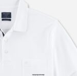 OLYMP oblačila 2DD6J2076 casual moderen kroj, polo, bela - Image 2