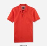 OLYMP oblačila 2DD6J2086 casual modern fit, polo, rust
