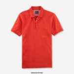 OLYMP oblačila 2DD6J2086 casual modern fit, polo, rust