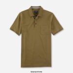 OLYMP oblačila 2DD6J2090 casual modern fit, polo, kaki