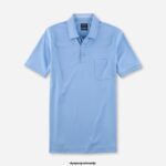 OLYMP oblačila 2DD6J2098 casual modern fit, polo, svetlo modra
