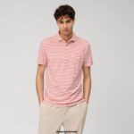 OLYMP oblačila 2DD6J2104 casual modern fit, polo, rdeča