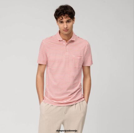 OLYMP oblačila 2DD6J2104 casual modern fit, polo, rdeča