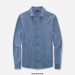 OLYMP oblačila 2DD6J2113 casual modern fit, polo, dimljeno modra