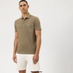 OLYMP oblačila 2DD6J2118 casual modern fit, polo, kaki