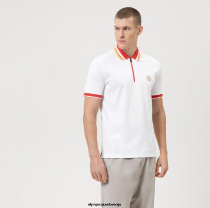 OLYMP oblačila 2DD6J2138 casual moderen kroj, polo, bela