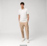 OLYMP oblačila 2DD6J2145 casual modern fit, polo, umazano bela - Image 2