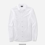 OLYMP oblačila 2DD6J2151 casual moderen kroj, polo, bela