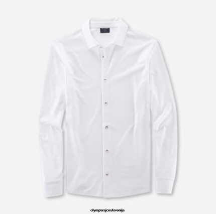 OLYMP oblačila 2DD6J2151 casual moderen kroj, polo, bela