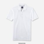 OLYMP oblačila 2DD6J2169 casual moderen kroj, polo, bela