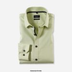OLYMP oblačila 2DD6J216 št. six super slim, poslovna srajca, modern kent, limeta