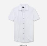 OLYMP oblačila 2DD6J2170 casual moderen kroj, polo, bela