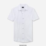 OLYMP oblačila 2DD6J2170 casual moderen kroj, polo, bela