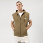 OLYMP oblačila 2DD6J2184 sweat modern fit, telovnik, kaki