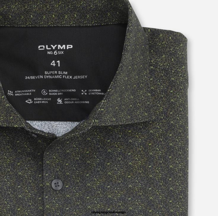 OLYMP oblačila 2DD6J219 št. six 24/7 super slim, poslovna srajca, kent, olivna - Image 2