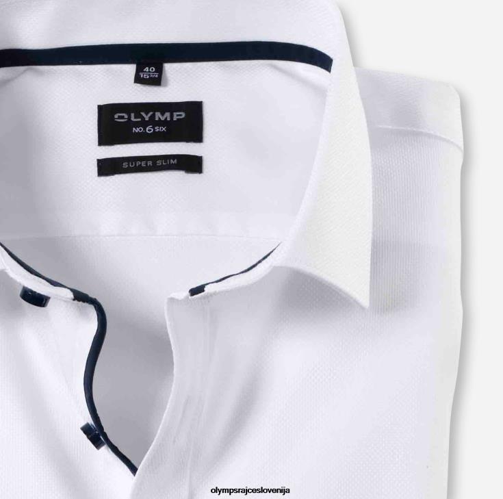 OLYMP oblačila 2DD6J222 št. six super slim, poslovna srajca, moderen kent, bela - Image 2