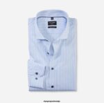 OLYMP oblačila 2DD6J231 št. six super slim, poslovna srajca, royal kent, modra