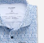 OLYMP oblačila 2DD6J237 št. six 24/7 super slim, poslovna srajca, kent, smoke blue - Image 2