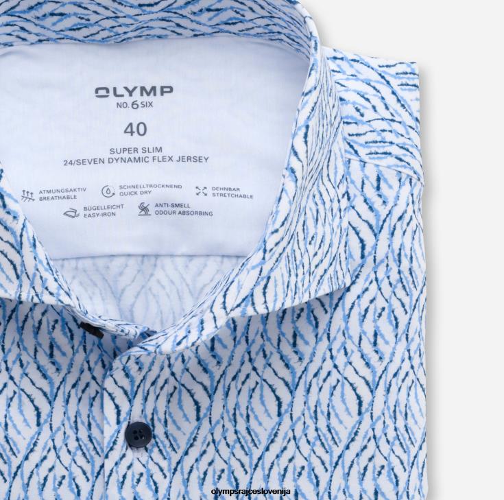 OLYMP oblačila 2DD6J237 št. six 24/7 super slim, poslovna srajca, kent, smoke blue - Image 2