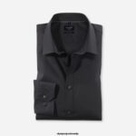 OLYMP oblačila 2DD6J269 št. six super slim, poslovna srajca, urban kent, črna