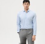 OLYMP oblačila 2DD6J271 št. six 24/7 super slim, poslovna srajca, moderna kent, modra