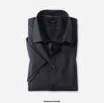 OLYMP oblačila 2DD6J281 št. six super slim, poslovna srajca, urban kent, črna