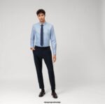 OLYMP oblačila 2DD6J287 št. six super slim, poslovna srajca, urban kent, modra - Image 2
