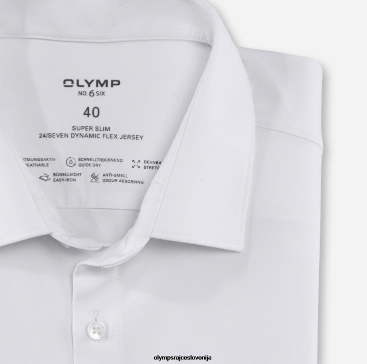 OLYMP oblačila 2DD6J2 št. six 24/seven super slim, poslovna srajca, urban kent, bela - Image 2