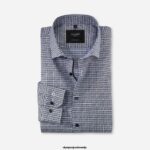 OLYMP oblačila 2DD6J313 št. six super slim, poslovna srajca, dolgi rokavi, extra long, modern kent, rjava