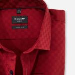 OLYMP oblačila 2DD6J329 št. six super slim, poslovna srajca, dolgi rokavi, extra long, modern kent, rdeča - Image 2