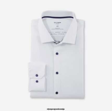 OLYMP oblačila 2DD6J330 št. six 24/7 super slim, poslovna srajca, dolgi rokavi, extra long, modern kent, bela
