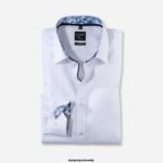 OLYMP oblačila 2DD6J340 št. six super slim, poslovna srajca, dolgi rokavi, extra long, urban kent, bela