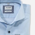 OLYMP oblačila 2DD6J342 body fit pete stopnje, poslovna srajca, z izrezom, modra - Image 2