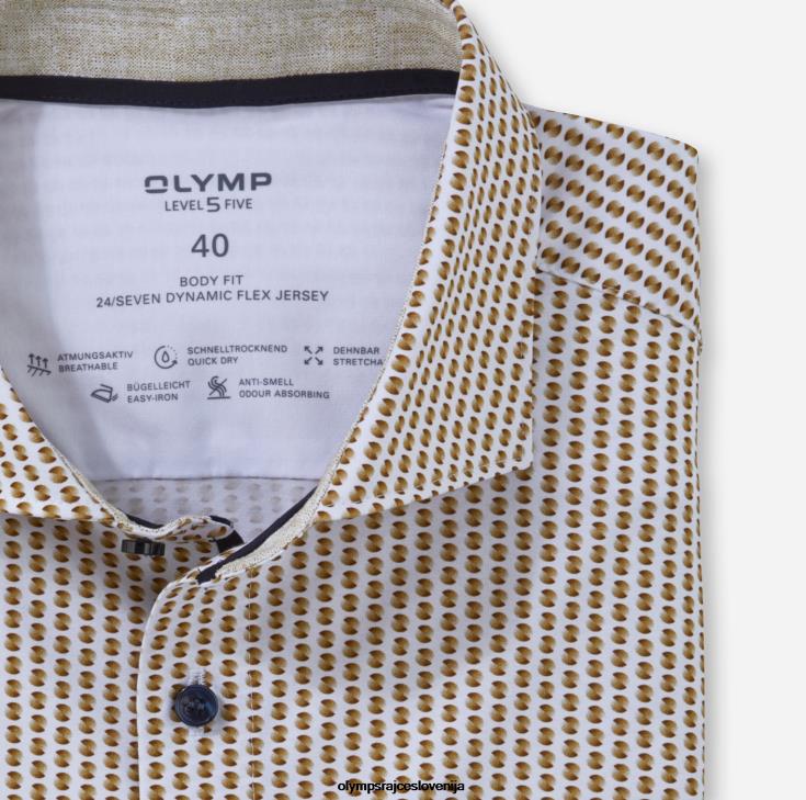 OLYMP oblačila 2DD6J352 stopnja pet 24/7 body fit, poslovna srajca, kent, medenina - Image 2