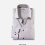 OLYMP oblačila 2DD6J354 level five body fit, poslovna srajca, moderen kent, natural