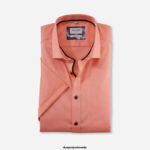 OLYMP oblačila 2DD6J362 level five fit, poslovna srajca, moderen kent, oranžna