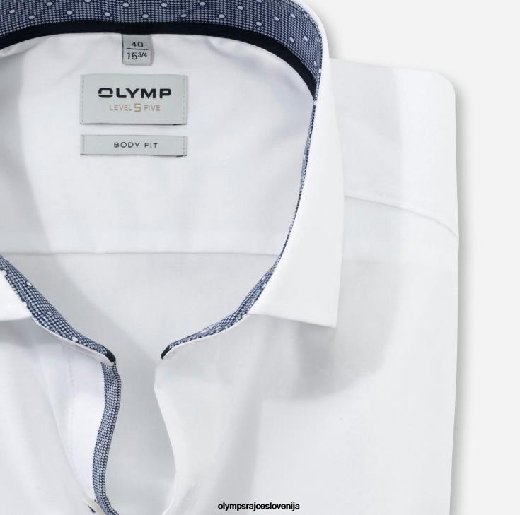 OLYMP oblačila 2DD6J382 level five fit, poslovna srajca, royal kent, bela - Image 2