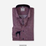 OLYMP oblačila 2DD6J387 body fit pete stopnje, poslovna srajca, royal kent, fuksija