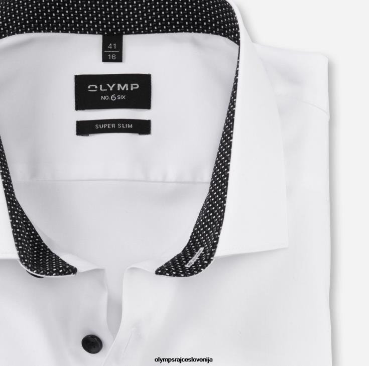 OLYMP oblačila 2DD6J39 št. six super slim, poslovna srajca, moderen kent, bela - Image 2