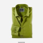 OLYMP oblačila 2DD6J3 št. six super slim, poslovna srajca, modern kent, limeta