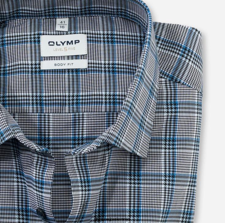 OLYMP oblačila 2DD6J411 level pet body fit, poslovna srajca, new york kent, modra - Image 2