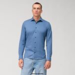 OLYMP oblačila 2DD6J43 št. six 24/7 super slim, poslovna srajca, urban kent, nürnberško modra